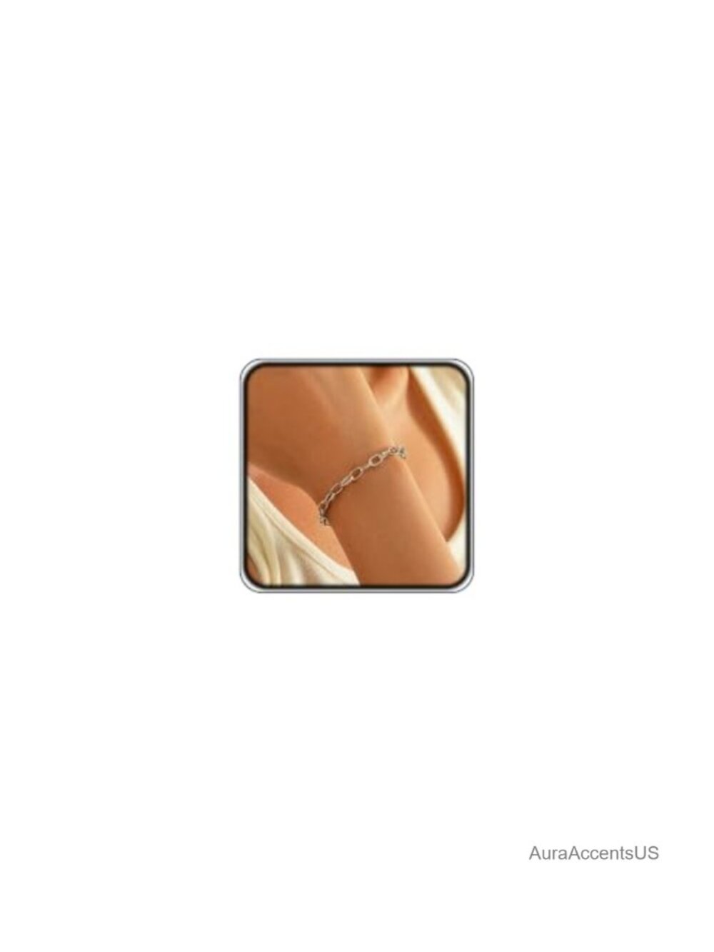 Chunky Long Paperclip Link Chain Bracelet for Women Modern Metal